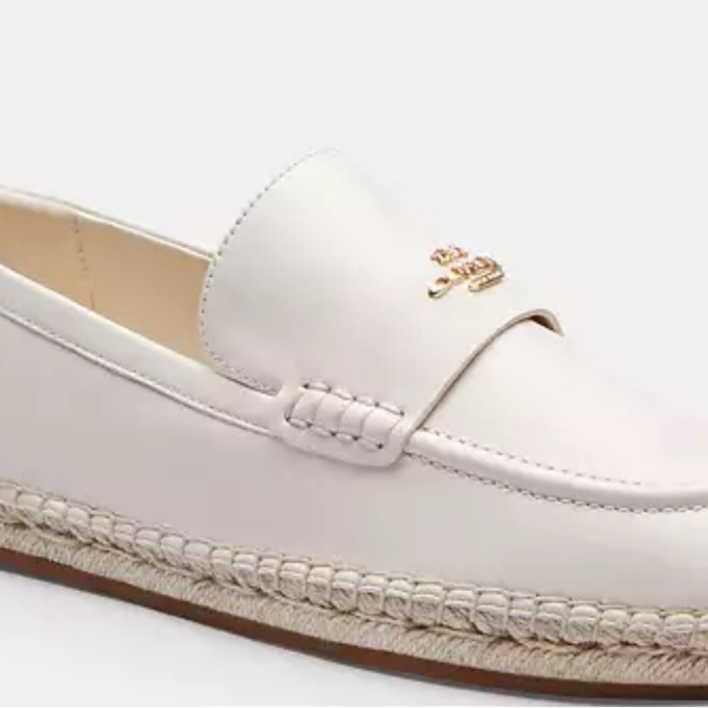 Coach White Espadrille Loafers